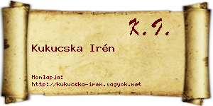 Kukucska Irén névjegykártya